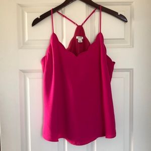 JCREW bright pink tank top- size 6
